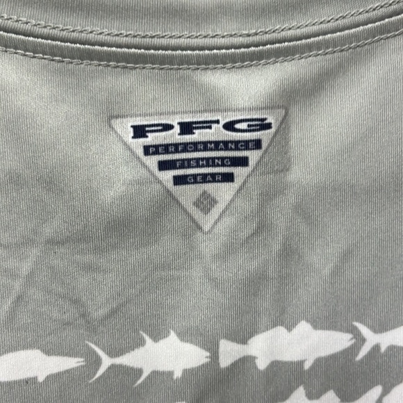 Columbia men’s tall size terminal tackle PFG flag LS, cool gray/AL fish - Picture 5 of 7